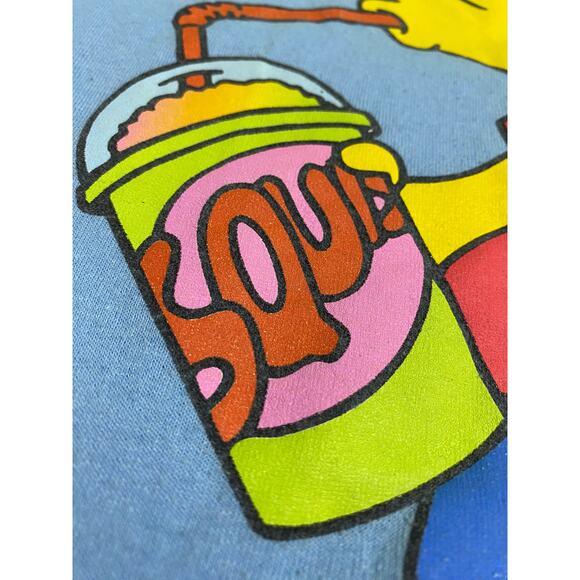 The Simpsons Men's Size Med Blue Bart Simpson Sour Slurpee T-Shirt Licensed - Picture 7 of 8
